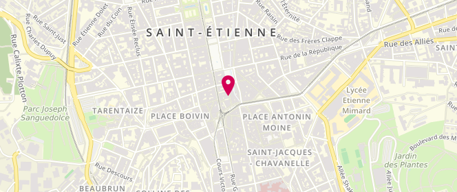 Plan de Boutique Devernois, 8 Rue Alsace Lorraine, 42000 Saint-Étienne
