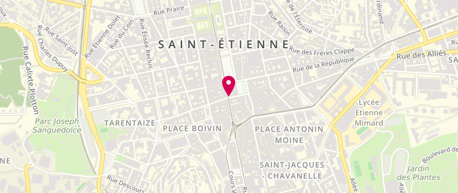 Plan de Gérard Darel, 3 Bis Rue Général Foy, 42000 Saint-Étienne