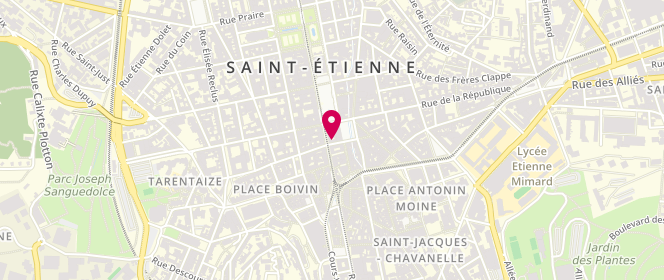 Plan de Avenue M, 1 Rue Camille Colard, 42000 Saint-Étienne