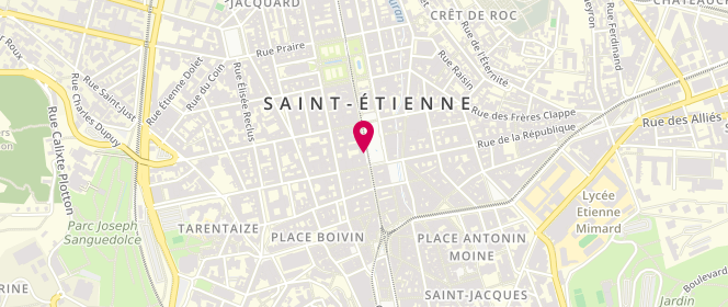 Plan de Sergent Major, 8 Place de l'Hotel de Ville
8 place Hôtel de Ville, 42000 Saint-Étienne