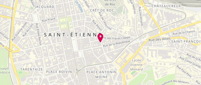 Plan de Mistigriff, 10 Rue du Jeu de l'Arc, 42000 Saint-Étienne