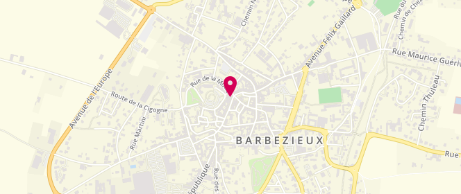 Plan de Les Bohémiennes, 55 Rue Marcel Jambon, 16300 Barbezieux-Saint-Hilaire