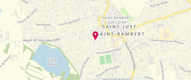 Plan de L'Annexe Clo'gane, 8 chemin de l'Étang, 42170 Saint-Just-Saint-Rambert