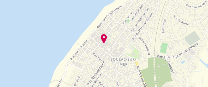 Plan de Cangoo Surf Shop, 51 Rue de la Plage, 33780 Soulac-sur-Mer