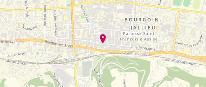 Plan de Mi À Mi, 7 Rue République, 38300 Bourgoin-Jallieu