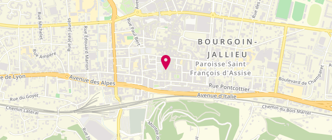 Plan de Serge Blanco, 1 Rue de la Liberté, 38300 Bourgoin-Jallieu