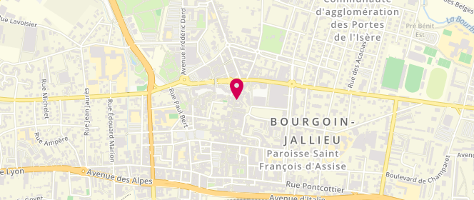 Plan de Jules Bourgoin Jallieu, 72-74 Rue de la Liberté, 38300 Bourgoin-Jallieu