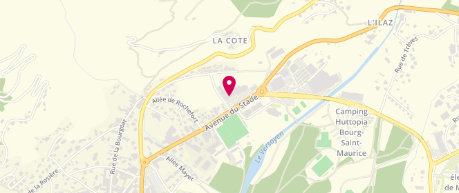 Plan de La Halle, Avenue du Stade Zc Les Jardins De
Chem. De Rochefort, 73700 Bourg-Saint-Maurice