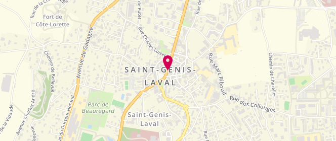 Plan de Les Pépites d'Amandine, 101 avenue Georges Clemenceau, 69230 Saint-Genis-Laval