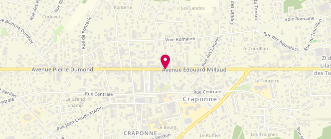Plan de Le Comptoir des Filles, 85 avenue Edouard Millaud, 69290 Craponne