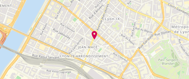 Plan de Lingerie Tentations, 75 avenue Jean Jaurès, 69007 Lyon