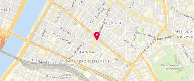 Plan de Be Happy Store, 69 avenue Jean Jaurès, 69007 Lyon