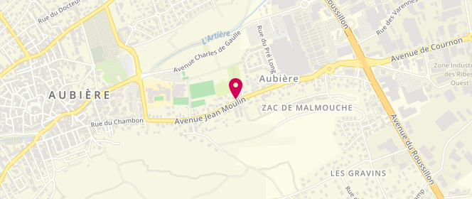 Plan de Okaidi, Avenue Jean Moulin, 63170 Aubière