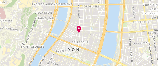 Plan de A.P.C Lyon, 6 Rue Gasparin, 69002 Lyon