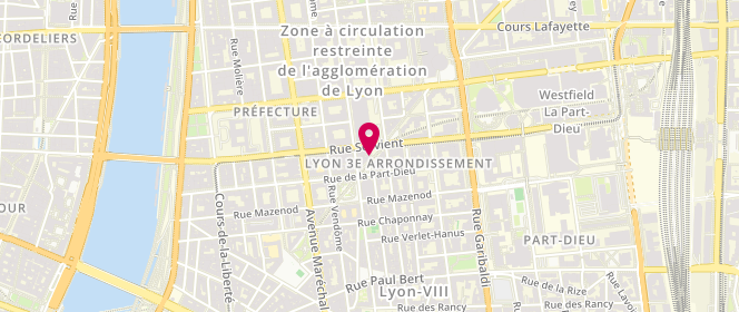 Plan de GIULIANI Laurent, 71 Rue Moncey, 69003 Lyon