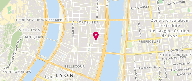 Plan de Uniqlo Lyon Carnot, 9-11 Rue du Président Carnot, 69002 Lyon