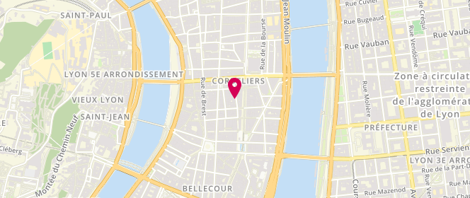 Plan de Les Curieux, 18 Rue Palais Grillet, 69002 Lyon