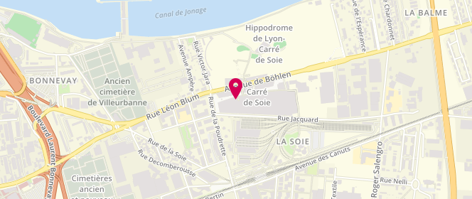 Plan de Jd Sports, Centre Commercial Carre de Soie
2 Rue Jacquard, 69120 Vaulx-en-Velin