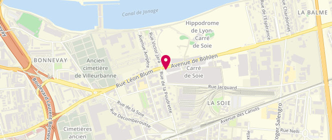 Plan de Footkorner, Centre Commercial Carré de Soie
2 Rue Jacquard, 69120 Vaulx-en-Velin