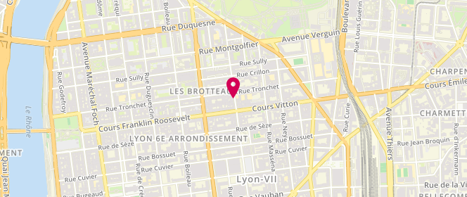 Plan de Mercerie au Chardon, 38 Rue Tête d'Or, 69006 Lyon