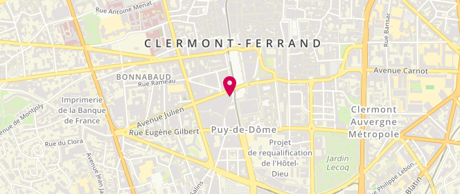 Plan de Izac, Centre Commercial Jaude
Place de la Résistance
7 Rue Giscard de la Tour Fondue, 63000 Clermont-Ferrand, France