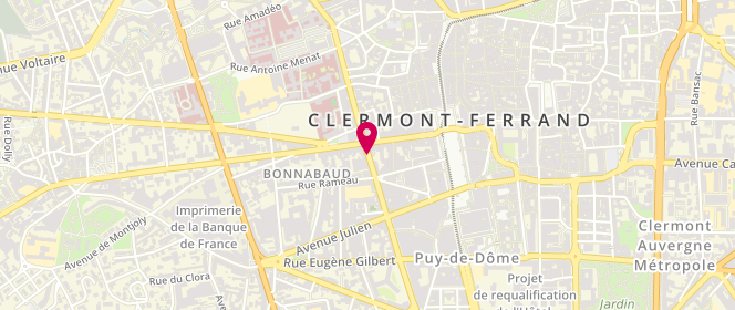 Plan de Côté Cat, 2 Rue Bonnabaud, 63000 Clermont-Ferrand