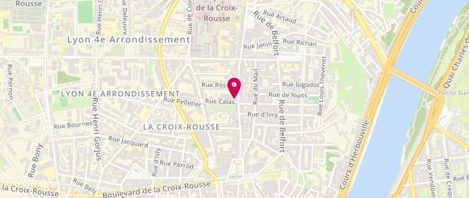 Plan de Antonelle Lyon Croix Rousse, 33 grande Rue de la Croix-Rousse, 69004 Lyon