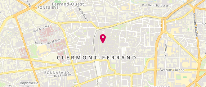 Plan de Petit Bateau, 42 Rue des Gras, 63000 Clermont-Ferrand