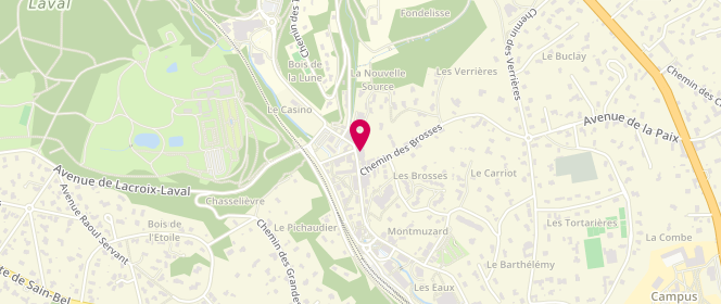 Plan de Access By Rush, 13 avenue Général de Gaulle, 69260 Charbonnières-les-Bains