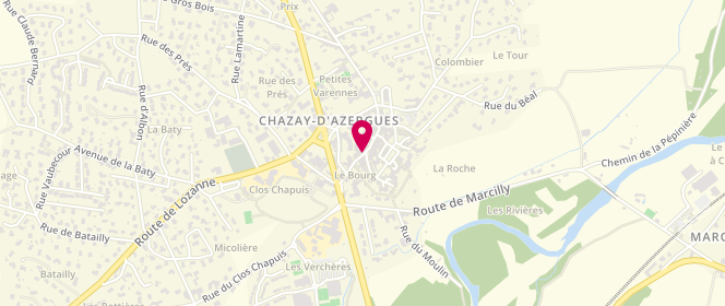 Plan de Phenix et Lilow, 6 Place Marché, 69380 Chazay-d'Azergues