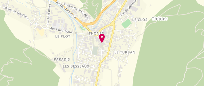 Plan de Losserand Sport Ville, 3 Rue des Clefs, 74230 Thônes
