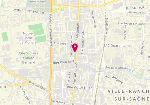 Plan de La Suite, 514 Rue Nationale, 69400 Villefranche-sur-Saône