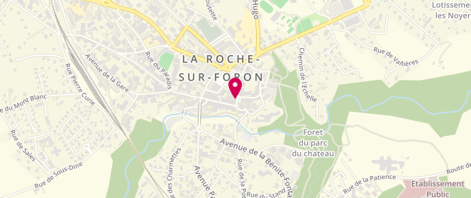 Plan de Gris Bleu, boutique vêtements femmes, 14 place Saint-Jean, 74800 La Roche-sur-Foron