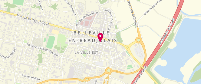 Plan de Boutic Box, 5 Rue Victor Hugo, 69220 Belleville-en-Beaujolais