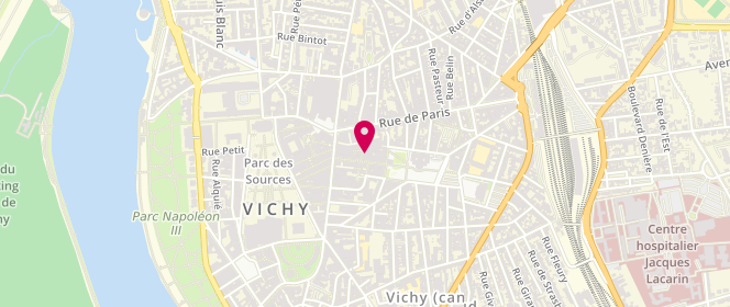 Plan de Armand Thiery Femme, 19 Rue de l'Hôtel des Postes, 03200 Vichy
