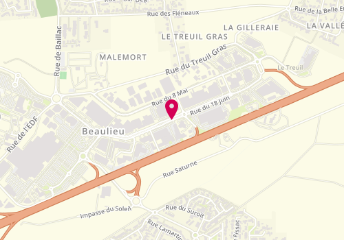 Plan de Vertbaudet la Rochelle / Puilboreau, 56 Rue 18 Juin, Zone Commercial de Beaulieu, 17138 Puilboreau