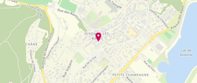 Plan de Lign'Directe, 48 avenue de Genève, 01220 Divonne-les-Bains