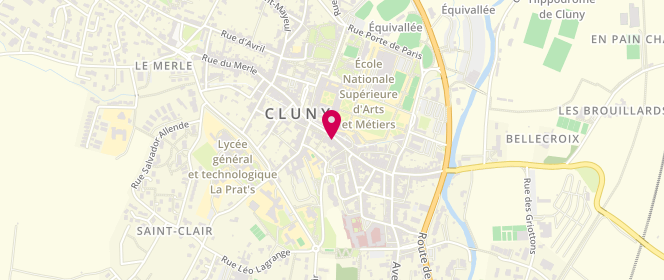 Plan de Cluny Sport, 13 Rue Lamartine, 71250 Cluny