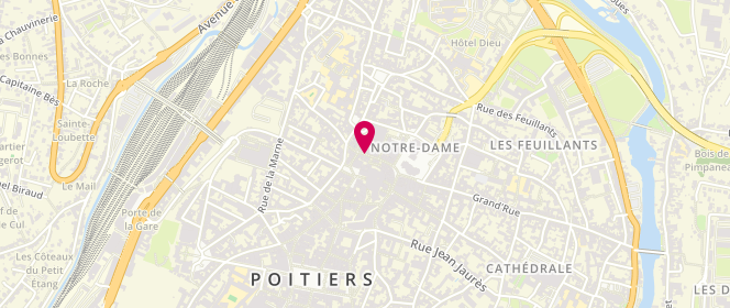 Plan de Le Comptoir Irlandais Poitiers, 3 Rue de la Regratterie, 86000 Poitiers