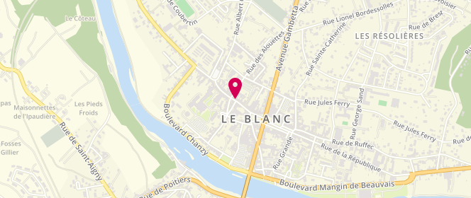 Plan de Mercerie LHERPINIERE Françoise, 22 Rue Saint-Lazare, 36300 Le Blanc