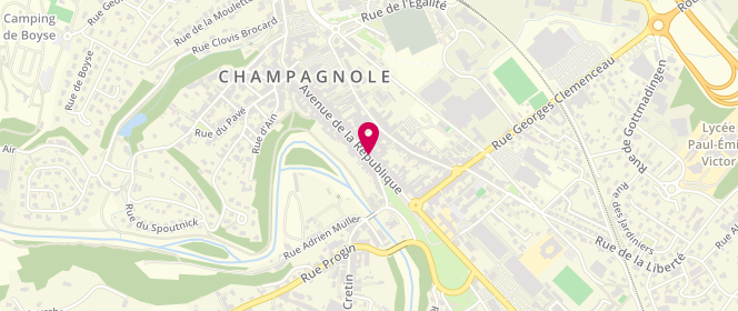 Plan de Magasin Sandrine, 53 Avenue République, 39300 Champagnole