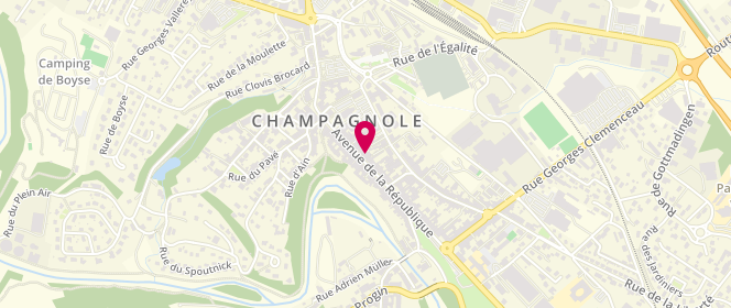 Plan de Boutique Martine, 27 avenue de la République, 39300 Champagnole