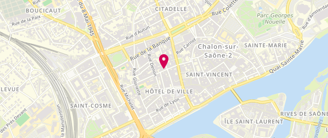 Plan de A' l'Ex Boutique, 16 Rue de Thiard, 71100 Chalon-sur-Saône