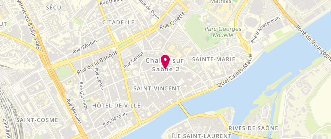 Plan de Chez Lilou, 29 Rue Aux Fèvres, 71100 Chalon-sur-Saône