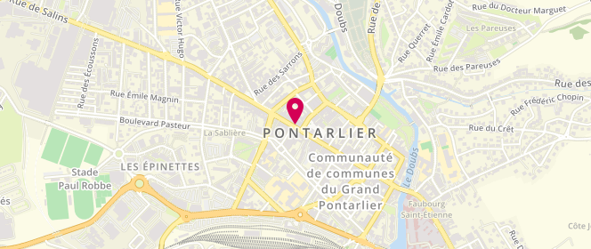 Plan de Fémina Lingerie, 60-62 Rue de la République, 25300 Pontarlier