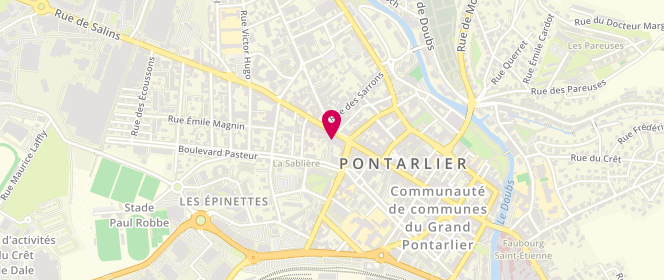 Plan de Mixteen, 7 Place Saint Pierre, 25300 Pontarlier