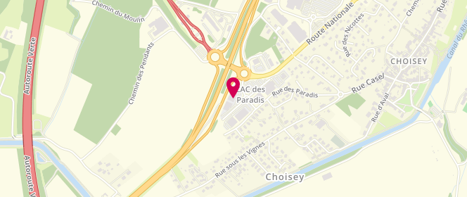 Plan de Aubert Choisey Dole, Zone des Paradis
Rue de la Croix Qui Viré, 39100 Choisey