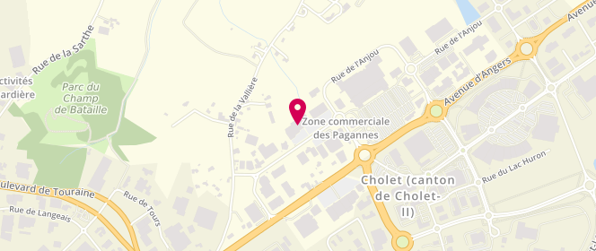 Plan de La Halle, Zone Commerciale Carrefour
16 Rue des Pagannes, 49300 Cholet