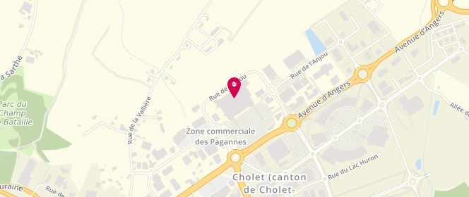 Plan de Perla, Centre Commercial Carrefour
Route de l'Anjou, 49300 Cholet