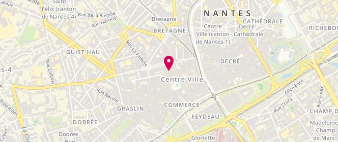 Plan de Mlle à Nantes, 20 Rue Contrescarpe, 44000 Nantes